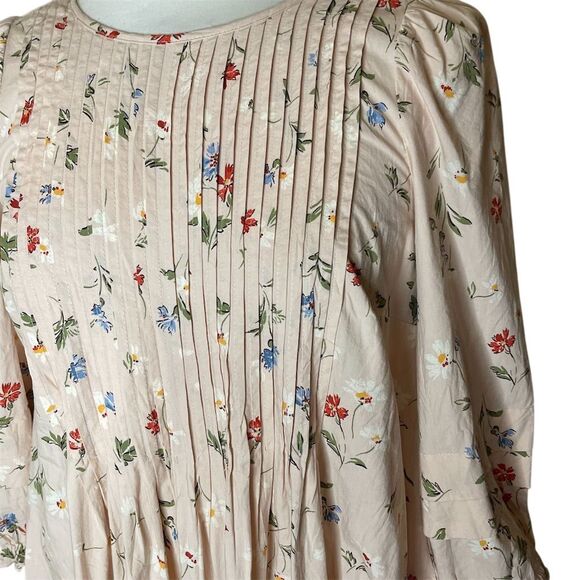 Madewell Women's S Puff-Sleeve Mini Dress Seaside Floral Casual - Picture 3 of 6